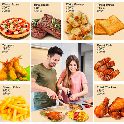 155PC Ninja Air Fryer Liners Disposable, Air Fryer Paper Liners for Ninja Air Fryer Dual, Airfryer Food Grade Accessories for AF300UK AF400UK, Salter, Other Dual Airfryer