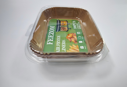 Air Fryer Liners Disposable for Ninja AF300UK AF400UK SL400UK, 100PC Air Fryer Paper Parchment Liners, Airfryer Accessories Compatible with Ninja, Keplin, Tower, Other Dual Zone Fryers